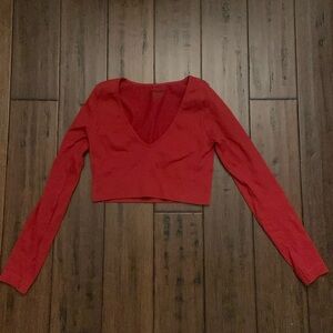 Garage Long Sleeve Crop Top